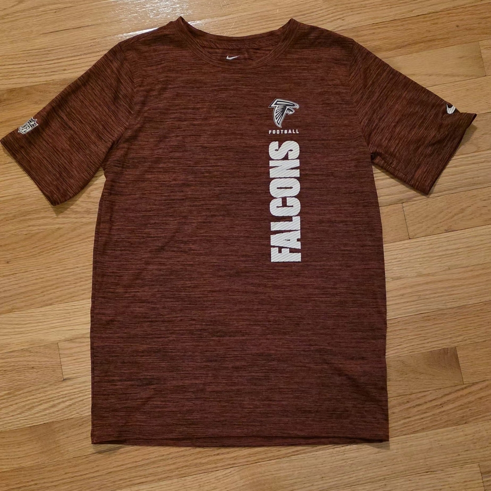 NEW Nike Youth L Atlanta Falcons Maroon Dri-fit SS T-Shirt